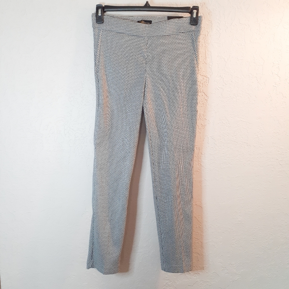 Dalia Classic Fit Gingham Women Trouser Pants Size 4 NWT